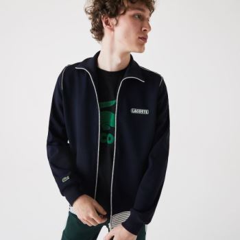 Lacoste Lacoste Heritage Zippered Tracksuit Jacket - Bunda Pánské Tmavě Blankyt Blankyt | CZ-yNQ0MM